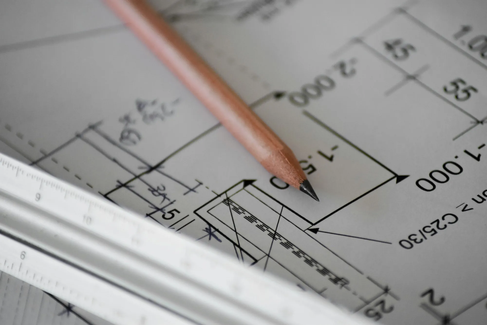 Close-up of a drawing with dimensions